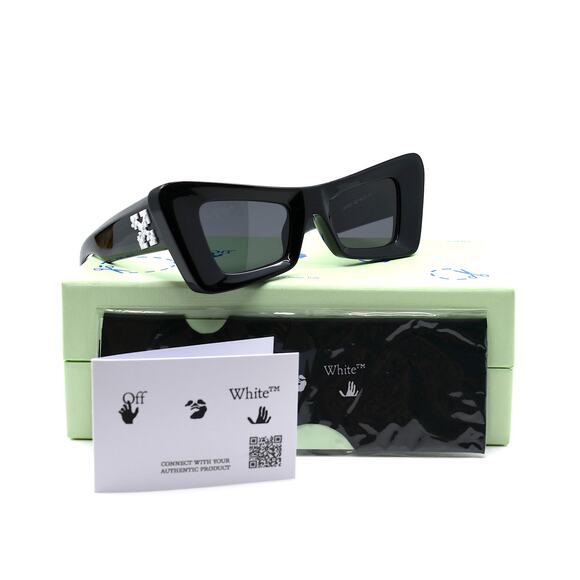 NEW! OFF-WHITE ACCRA OER1027 1007 BLACK GREY AUTHENTIC SUNGLASSES - Picture 11 of 13